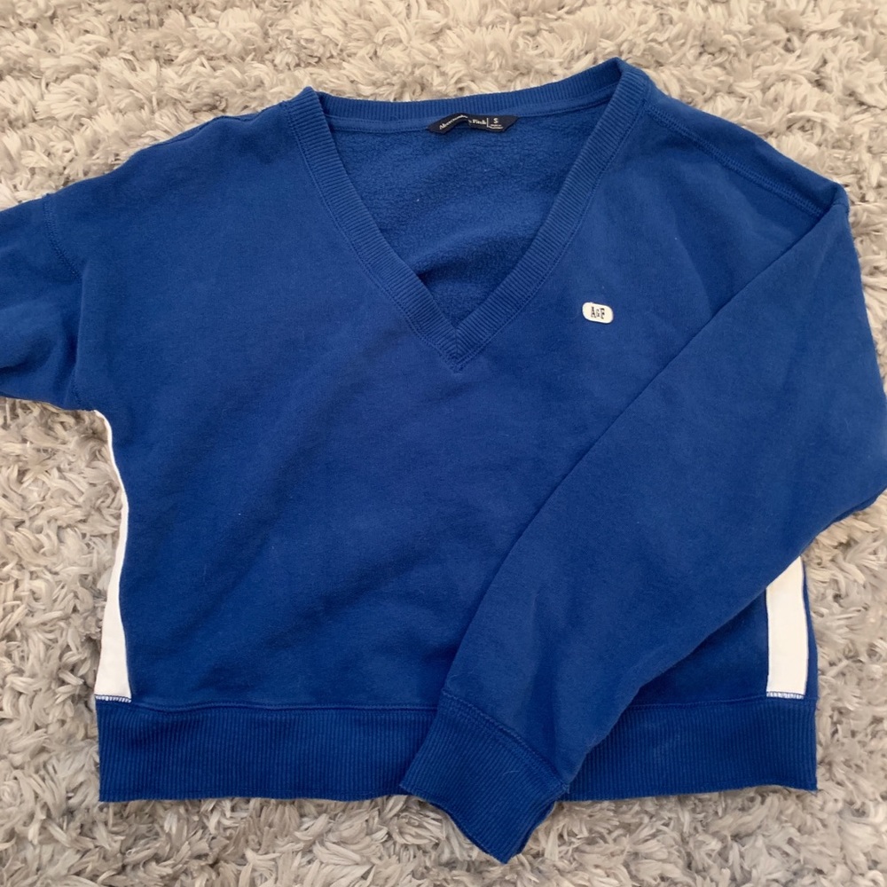 Blue Abercrombie V-neck Sweater